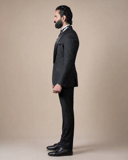 Classic Black Three Piece Suit
