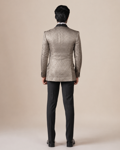Gold Brocade Three Piece Suit