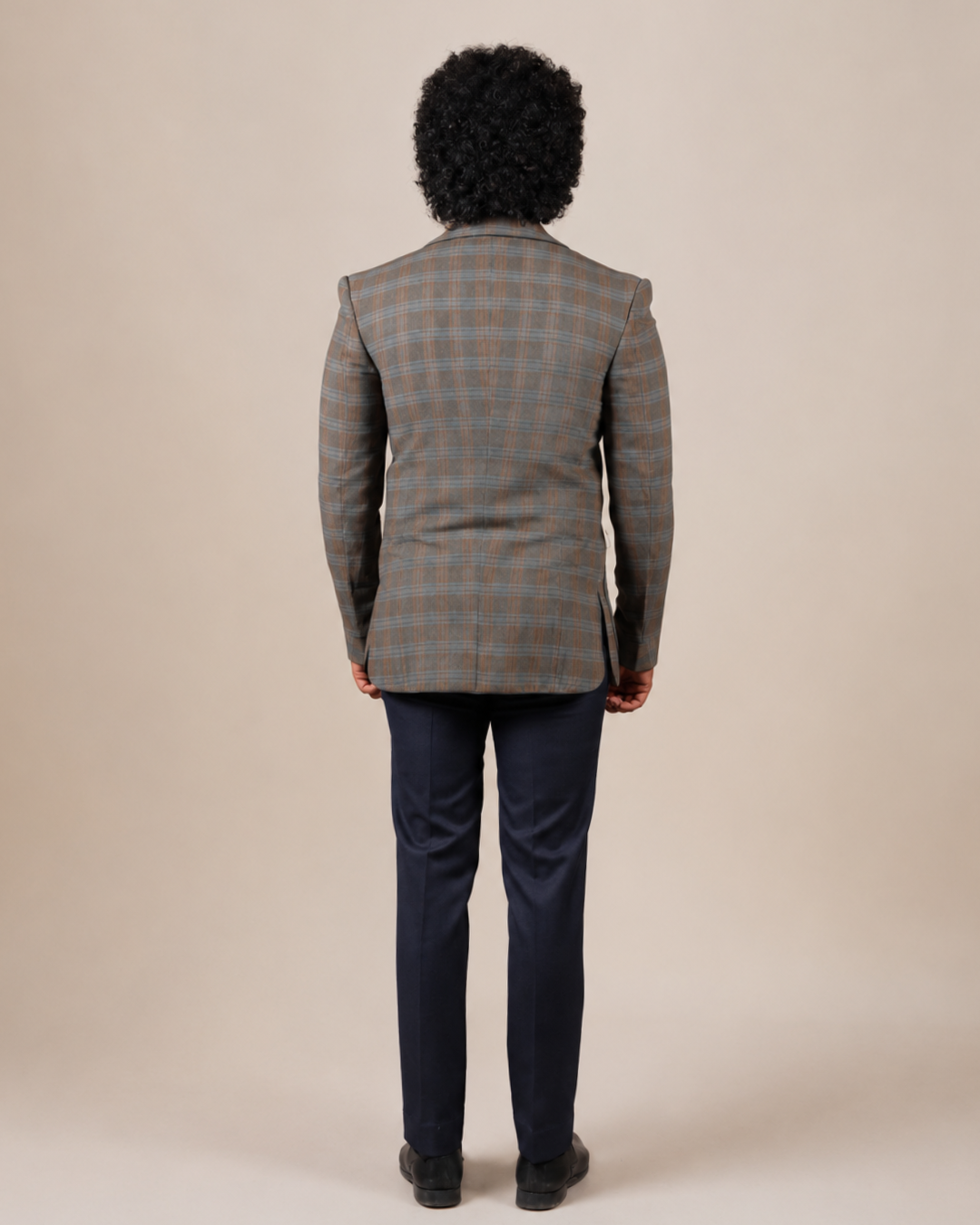 Brown Checkered Blazer