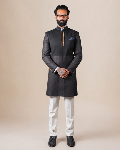 Charcoal Two-Tone Indo-western