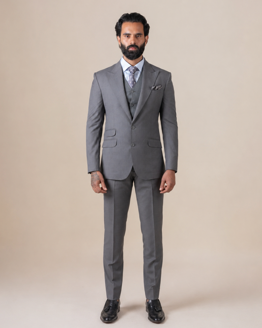 Grey and Black 3-Piece Suit