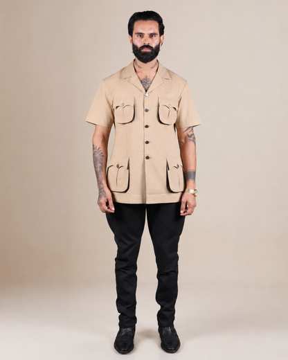 Khaki Safari Hunting Shirt