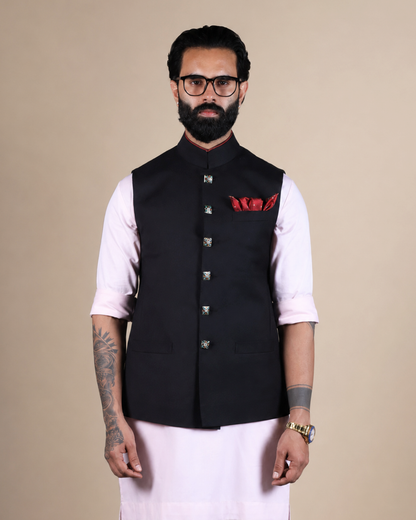 Elegant Black Nehru Jacket