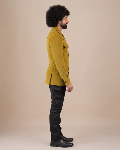 Mustard Corduroy Safari Hunting Shirt