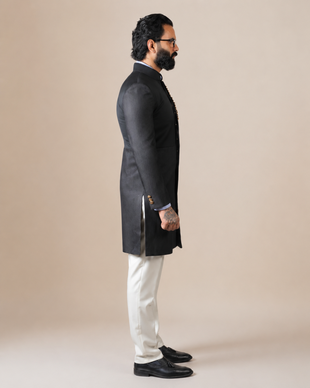Charcoal Two-Tone Indo-western