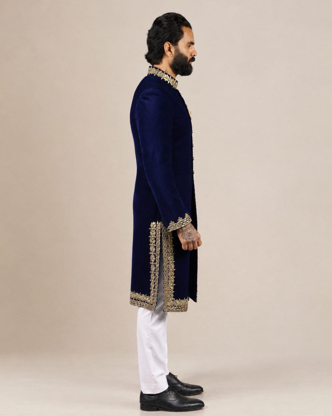 Royal Blue Velvet Sherwani