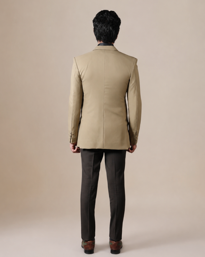 Beige Slim Fit Blazer