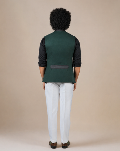 Elegant Forest Green Nehru Jacket