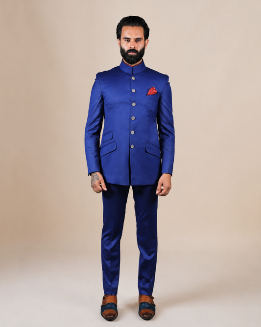 Royal Blue Bandhgala Suit