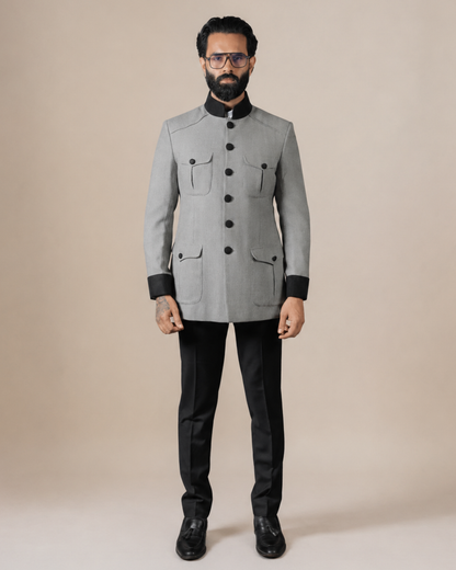 Grey Wool Hunting Coat