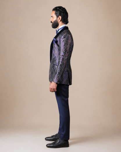 Deep Navy Blue Tuxedo Suit