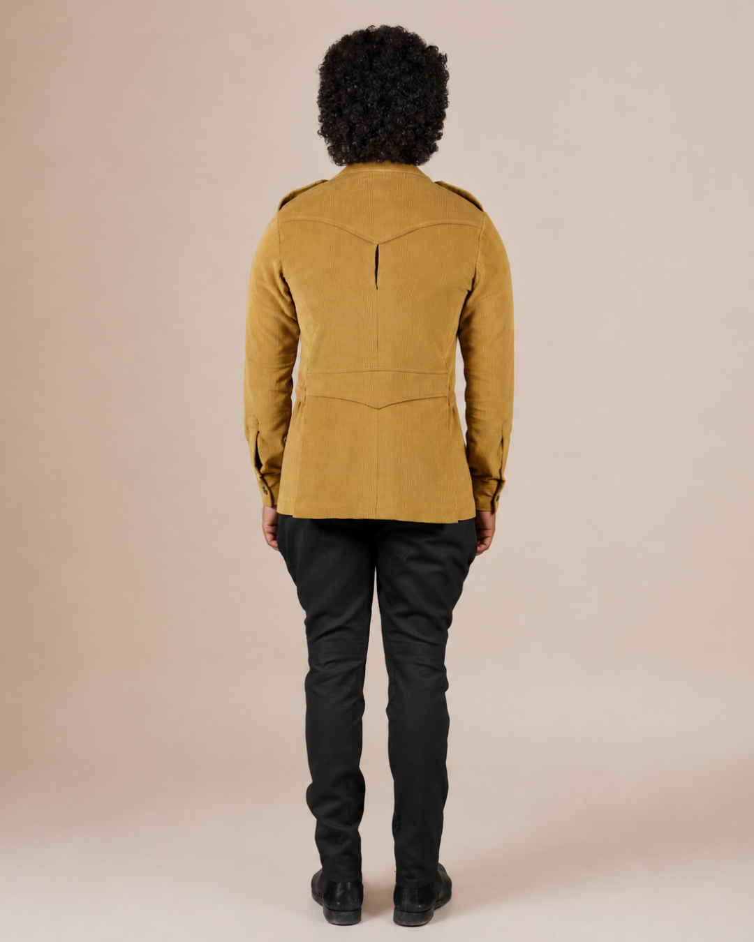 Mustard Corduroy Safari Hunting Shirt