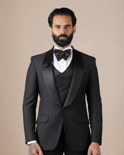 Classic Black Three Piece Suit