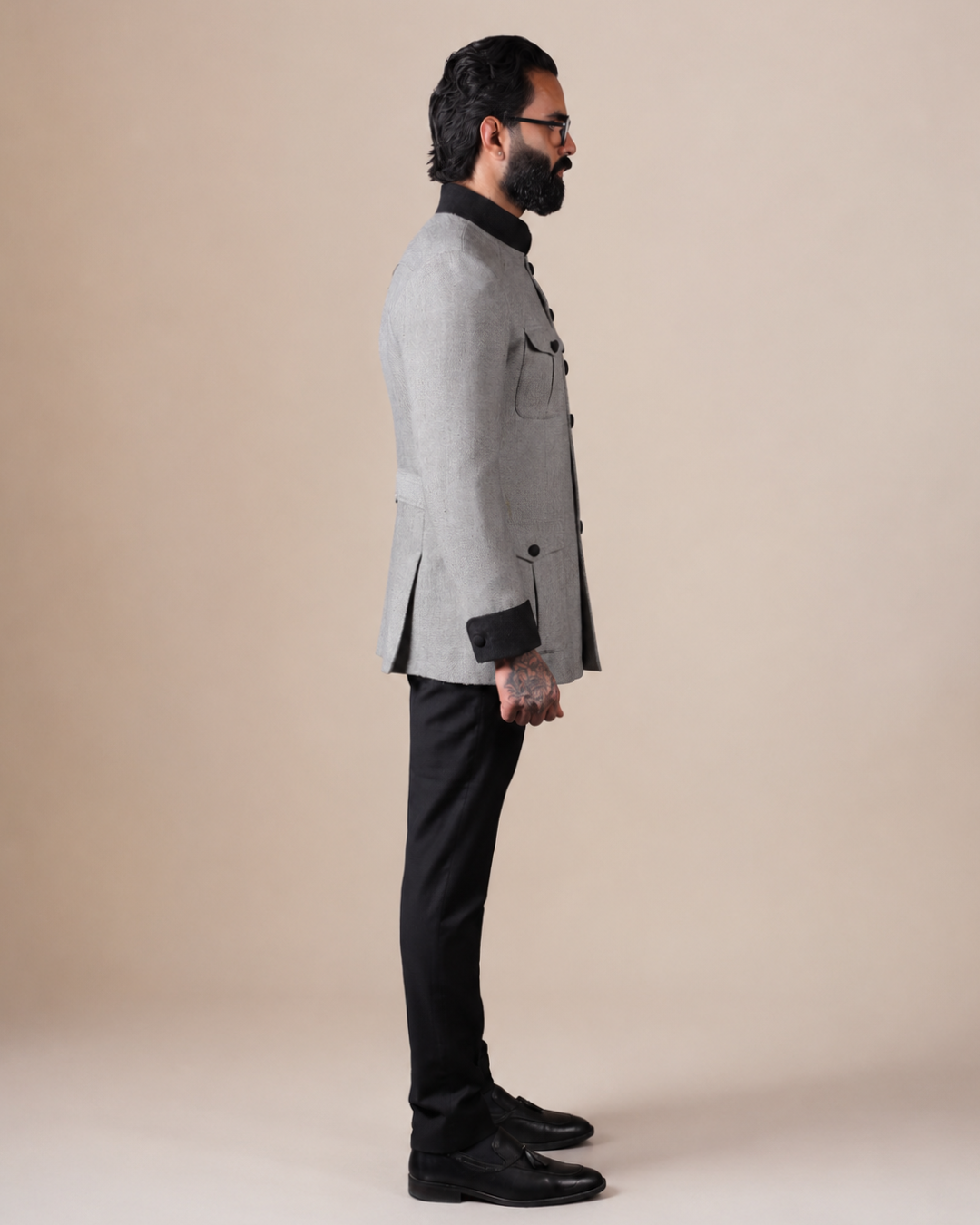 Grey Wool Hunting Coat