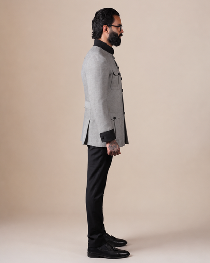 Grey Wool Hunting Coat