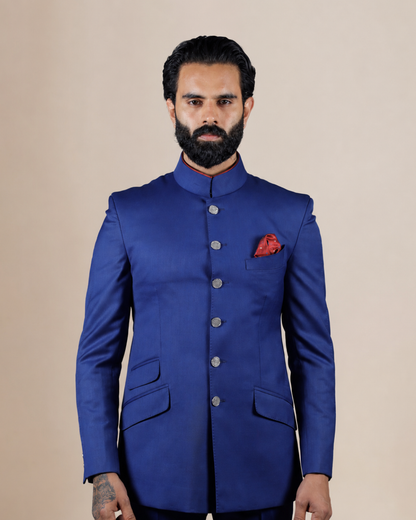 Royal Blue Bandhgala Suit