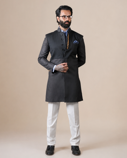 Charcoal Two-Tone Indo-western