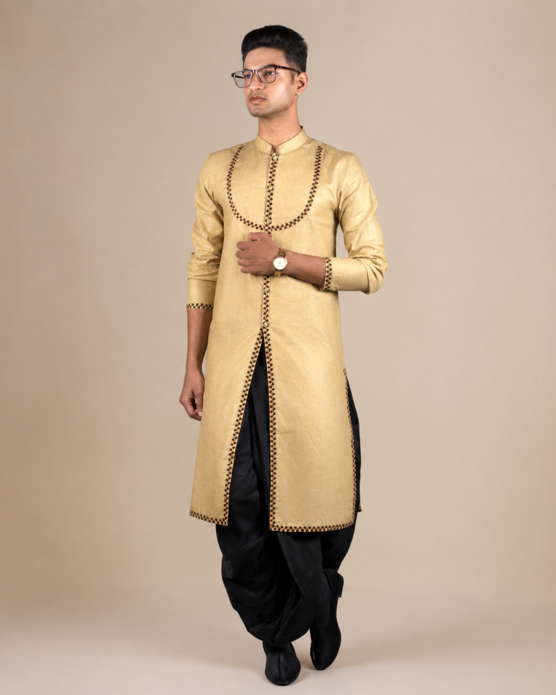 Light French Beige Kurta Set