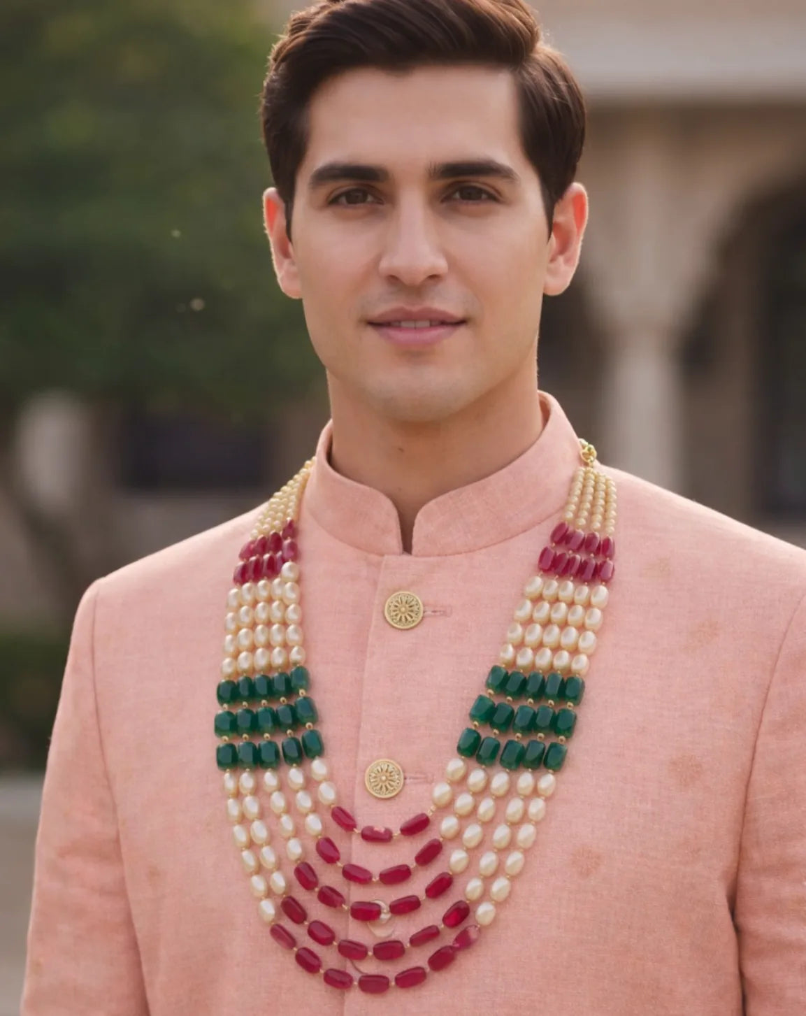 Multicolor Beaded Pearl Necklace