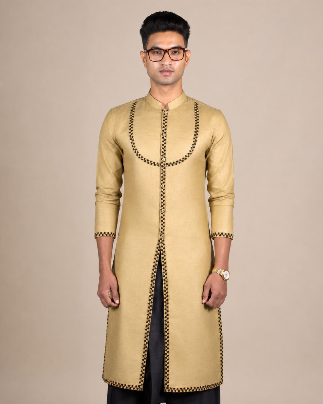 Light French Beige Kurta Set