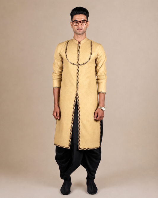 Light French Beige Kurta Set