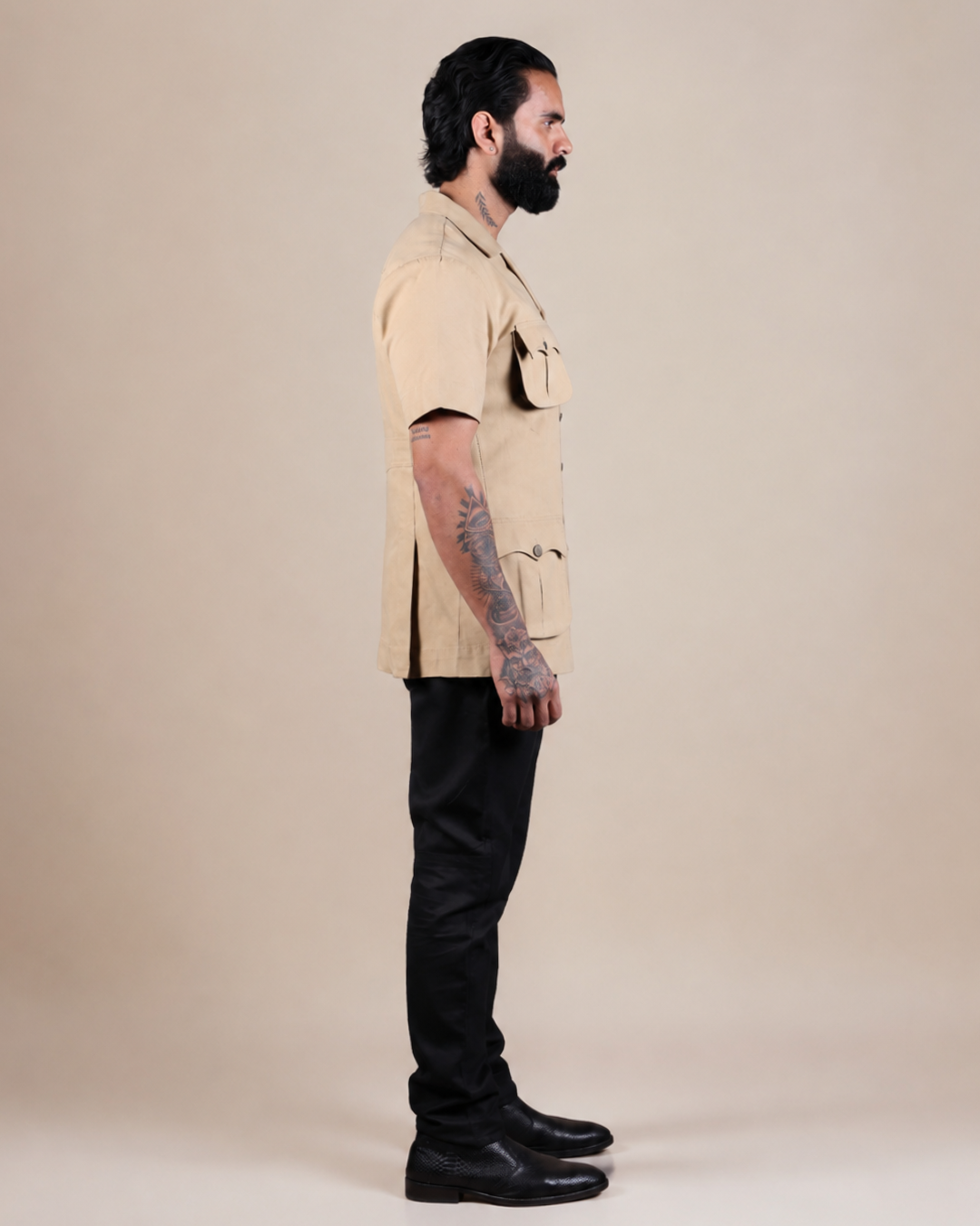 Khaki Safari Hunting Shirt