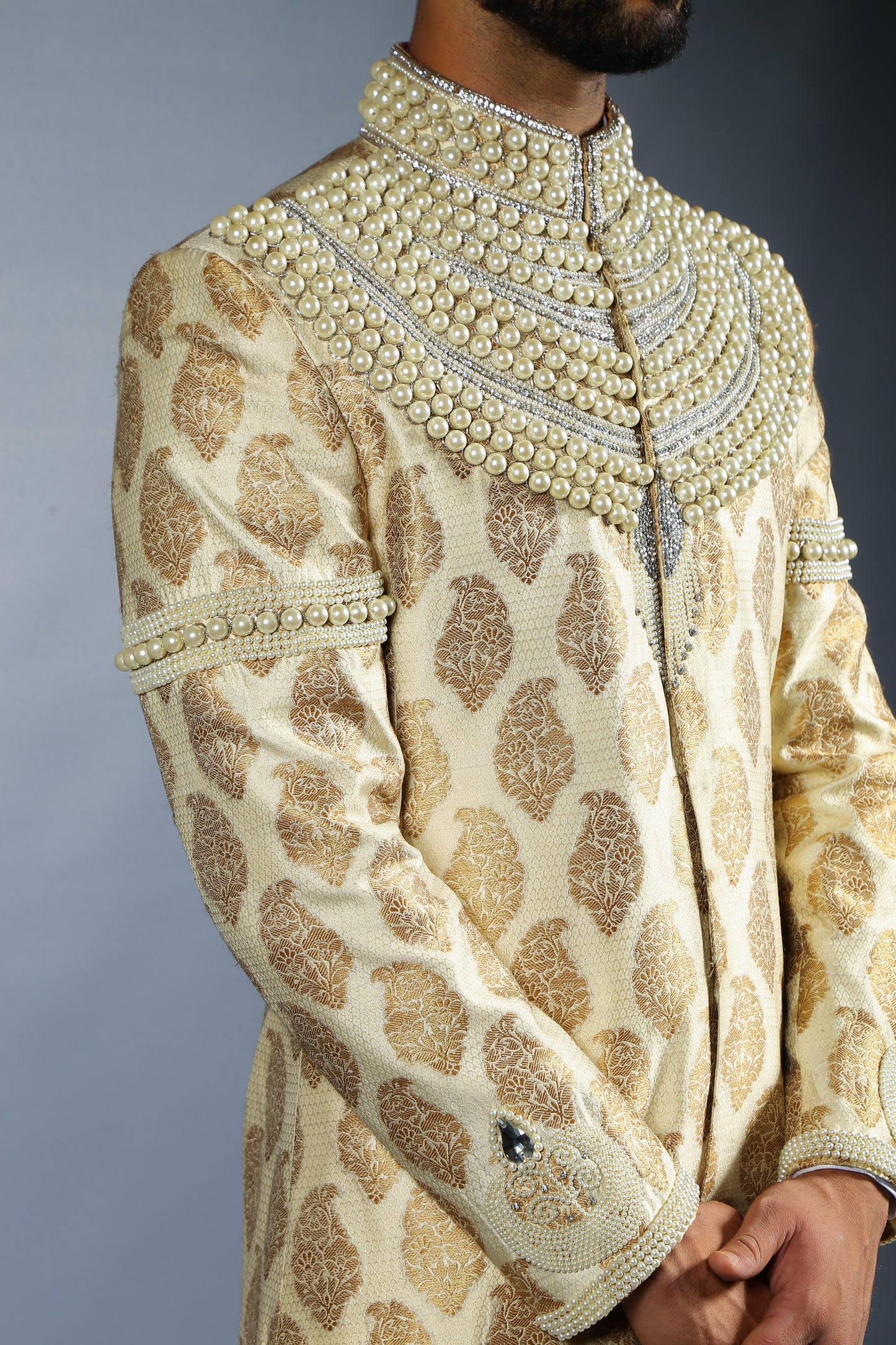 Royal Pearl Sherwani