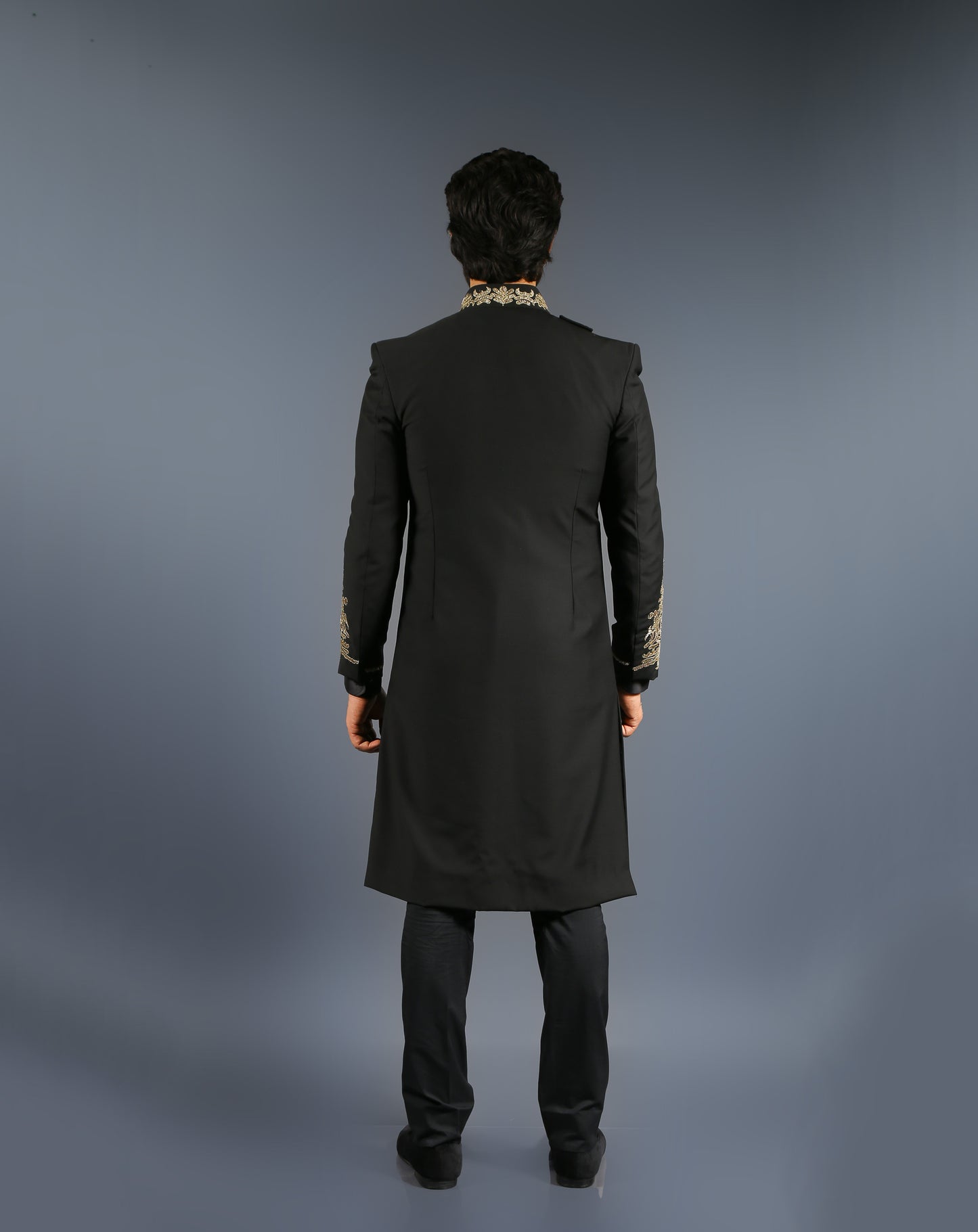 Royal Black Sherwani