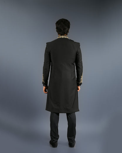 Royal Black Sherwani