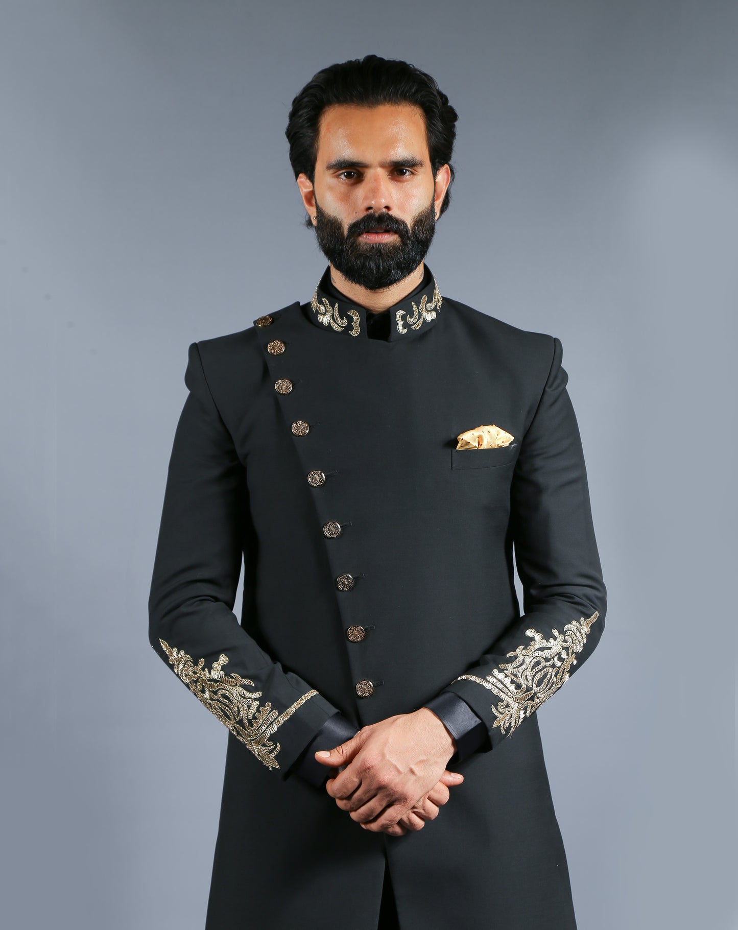 Royal Black Sherwani