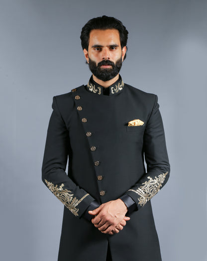 Royal Black Sherwani