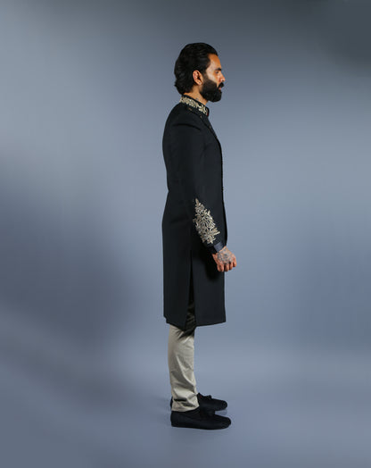 Royal Black Sherwani