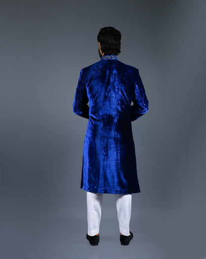Blue Velvet Sherwani