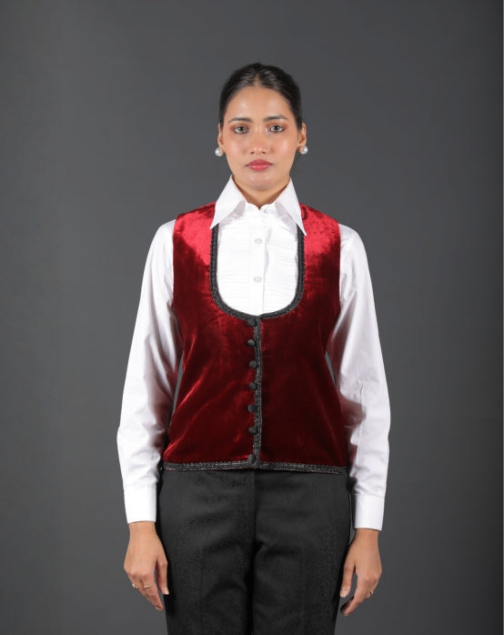 Mehroon Waistcoat