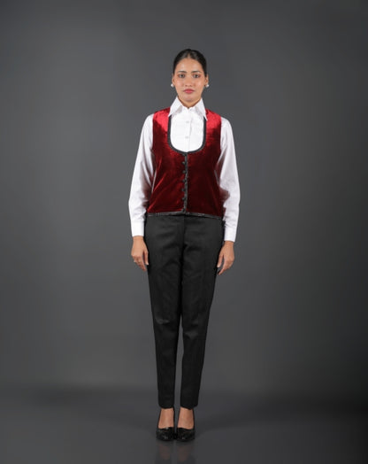 Mehroon Waistcoat