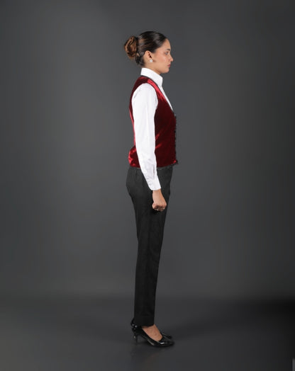 Mehroon Waistcoat