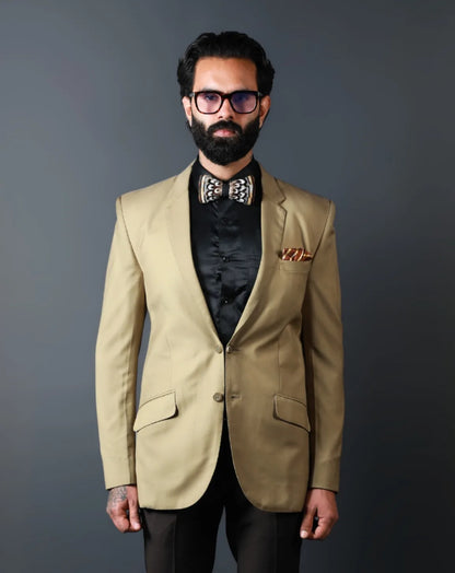 Beige Slim Fit Blazer