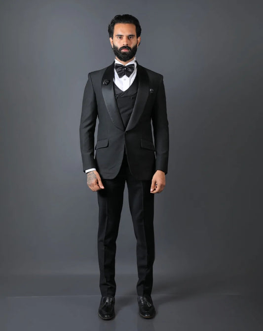 Classic Black Three Piece Suit