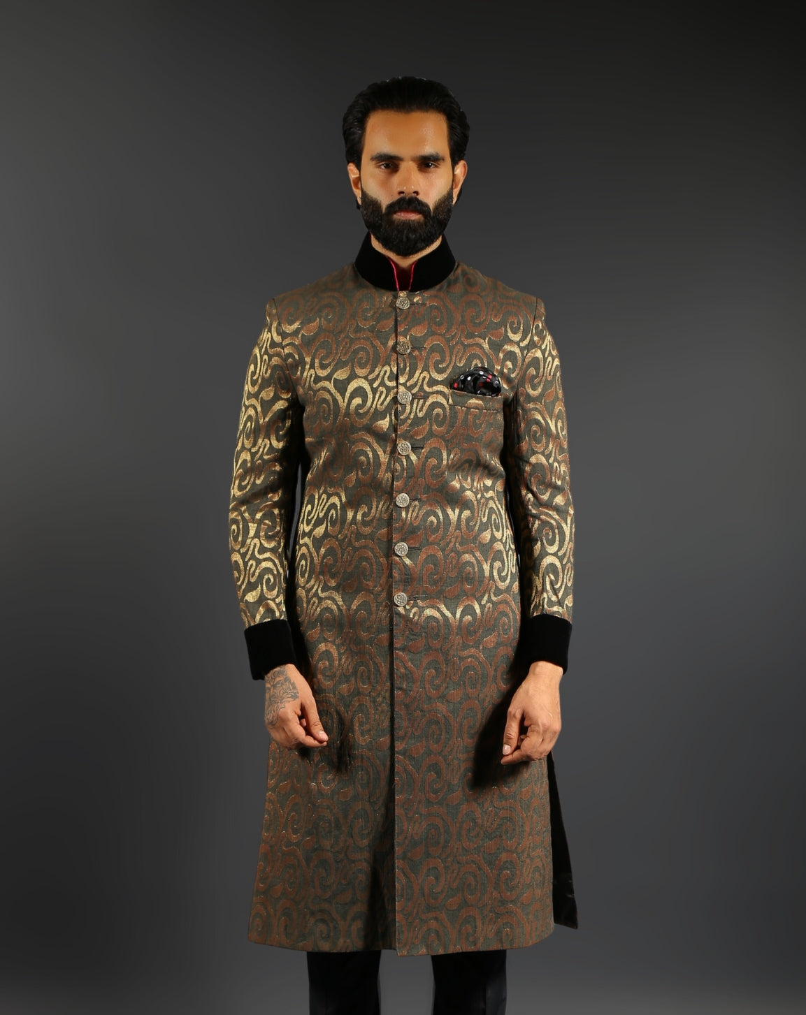 Brown Sherwani