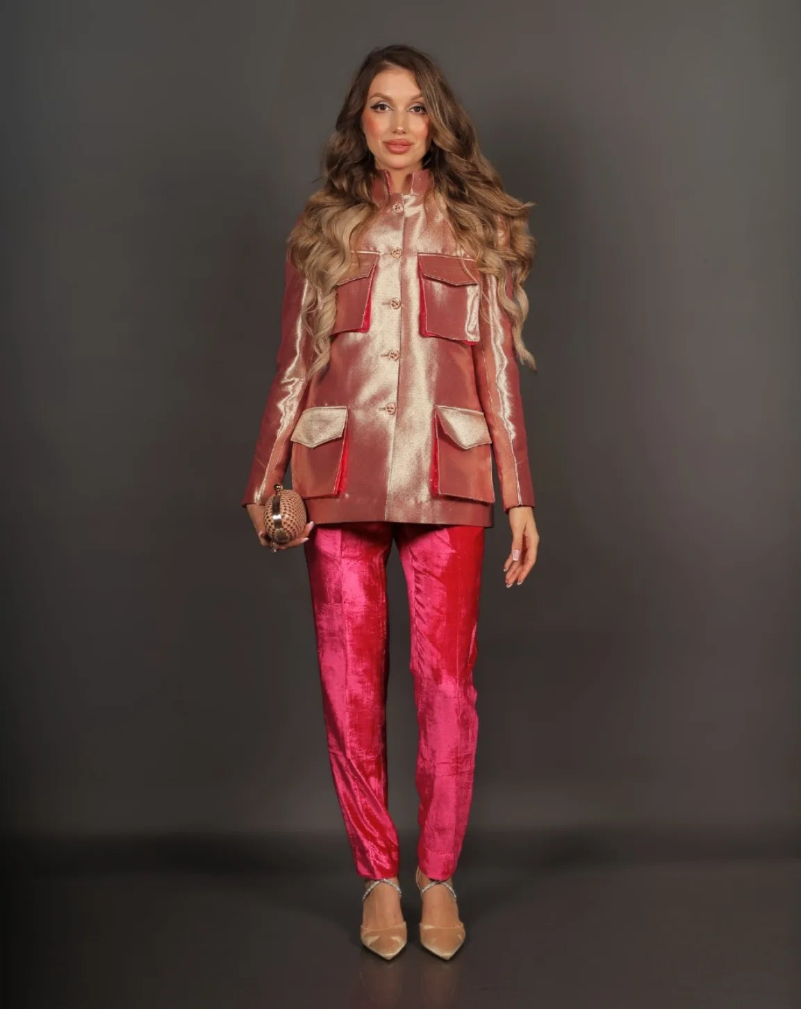 Rose Gold Shimmer Shacket – studiohimmat