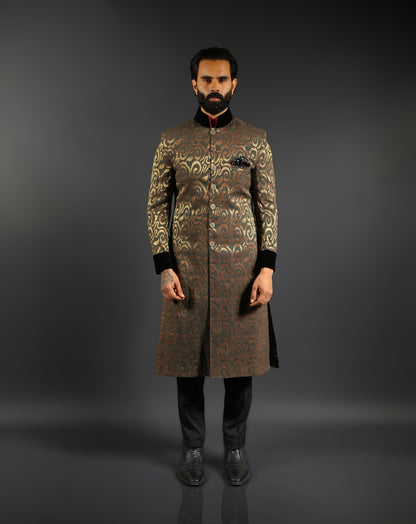 Brown Sherwani