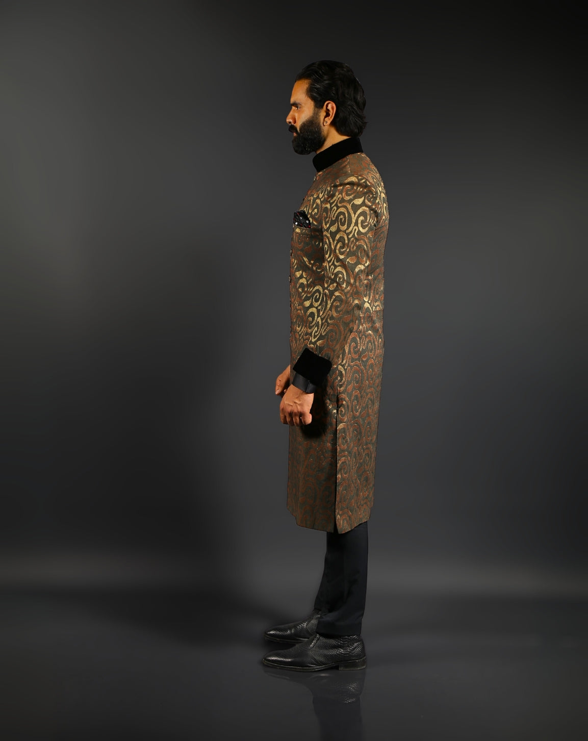Brown Sherwani