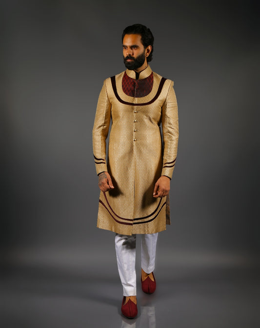 Golden Sherwani
