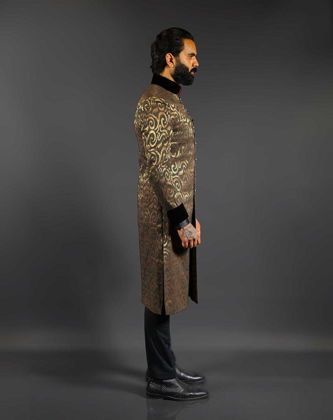 Brown Sherwani